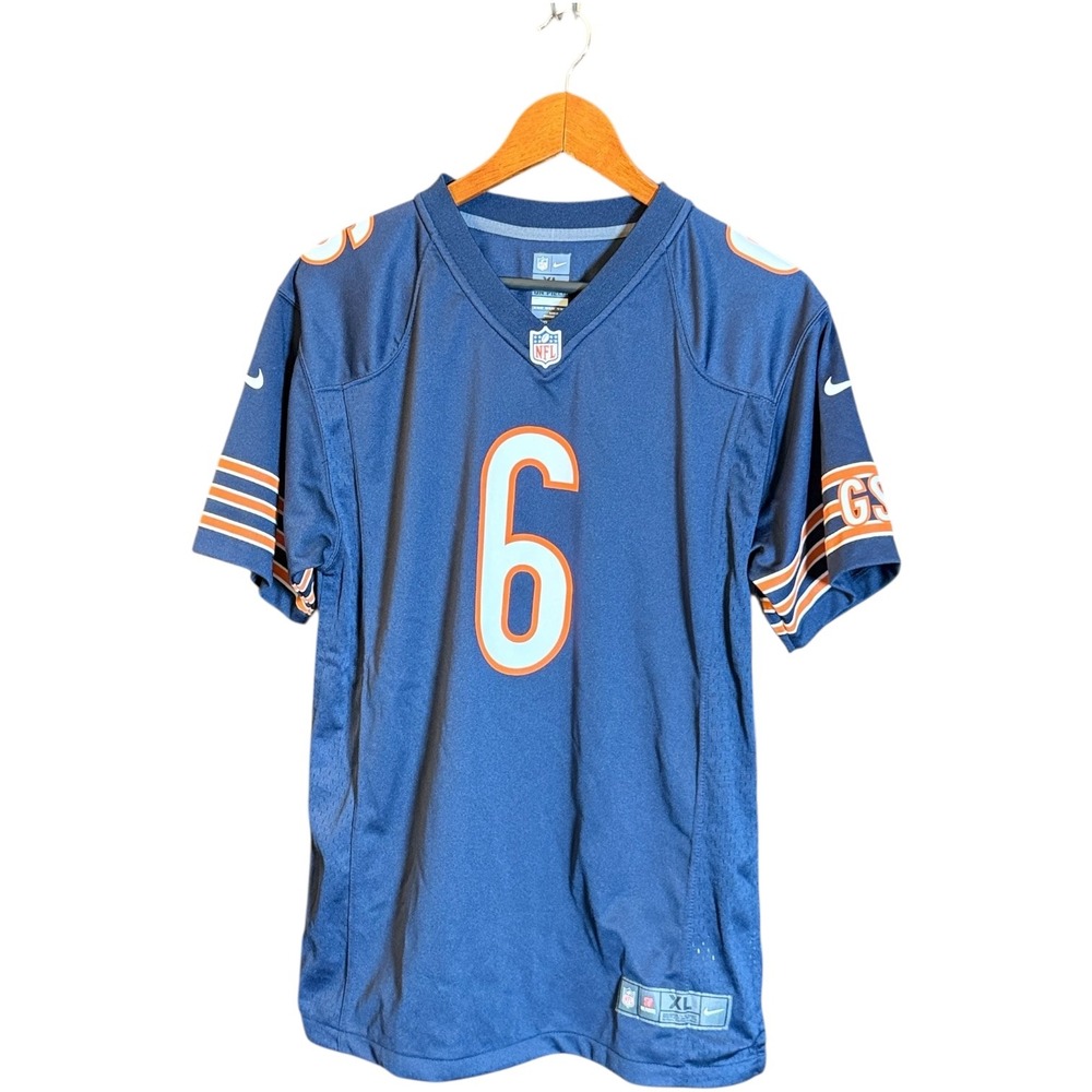 Nike NFL Chicago‎ Bears Cutler #6 Jersey Football Navy Blue Orange XL 18/20 NWT